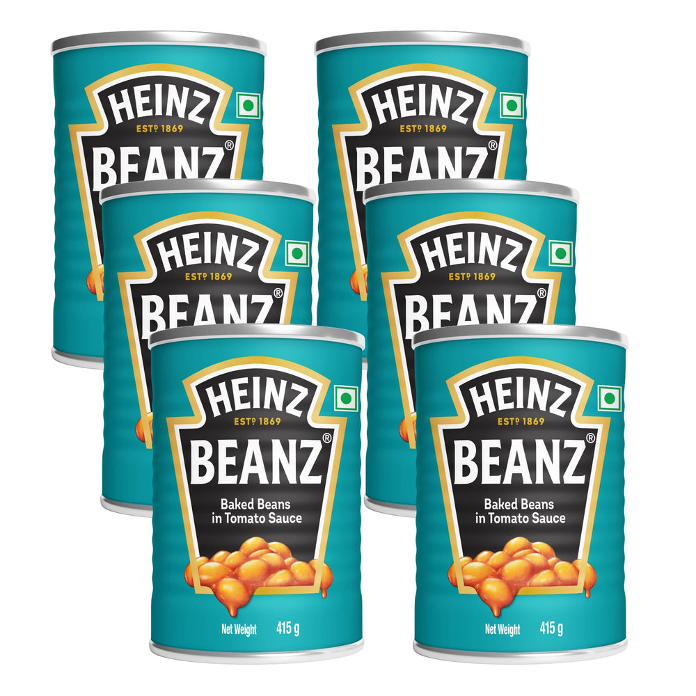 Heinz Beanz ready-to-heat cans, quick and convenient for busy days.
