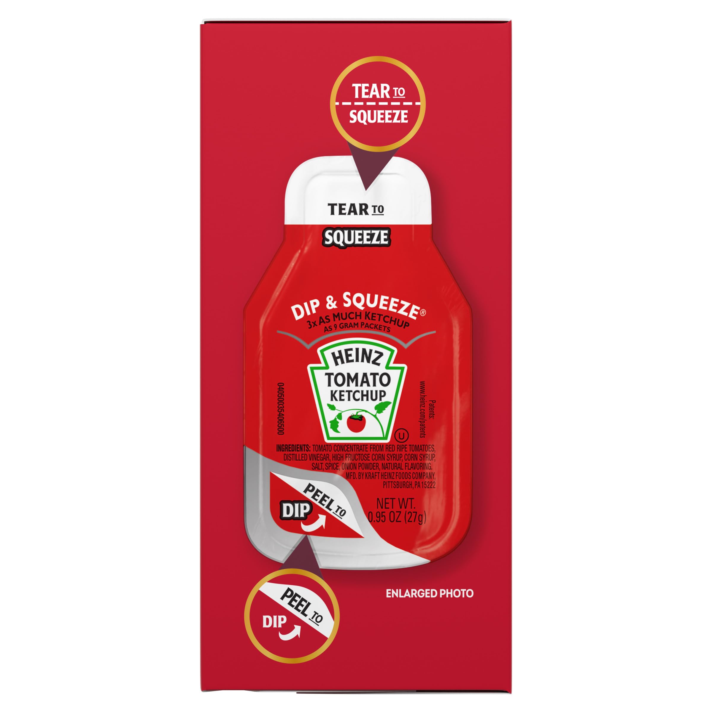 HEINZ ketchup perfect for dipping fries, nuggets, and vegetables.