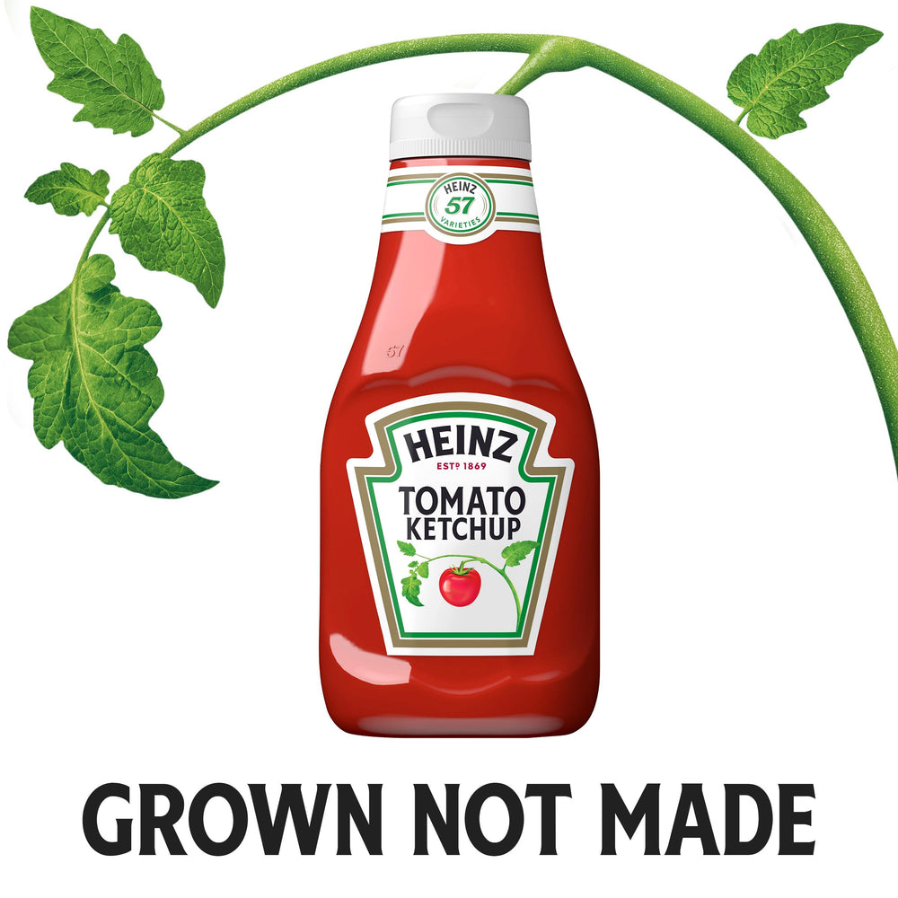Heinz Ketchup at a cookout with burgers and hot dogs
