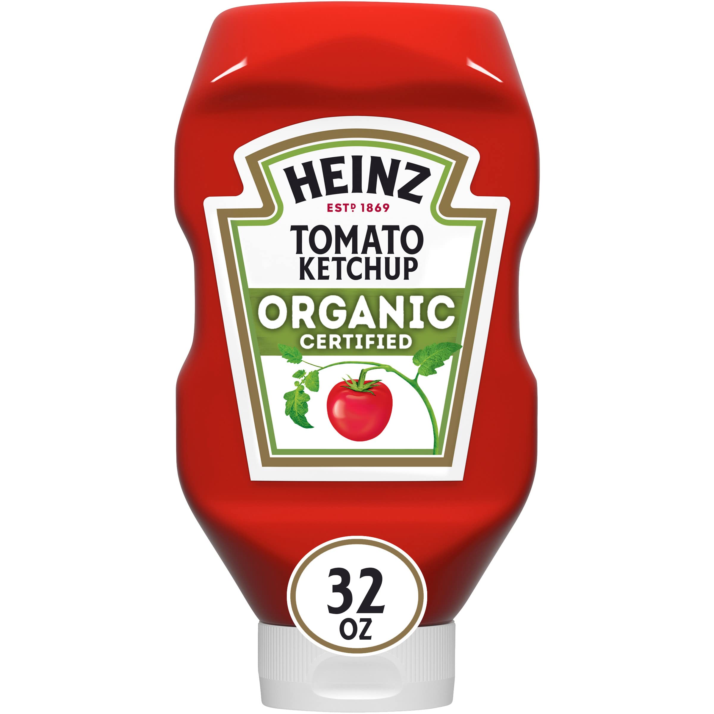 HEINZ Organic Tomato Ketchup bottle ready for family meals and burgers