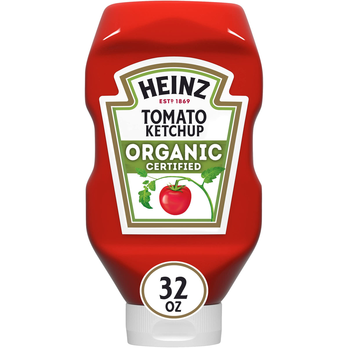 HEINZ Organic Tomato Ketchup bottle ready for family meals and burgers