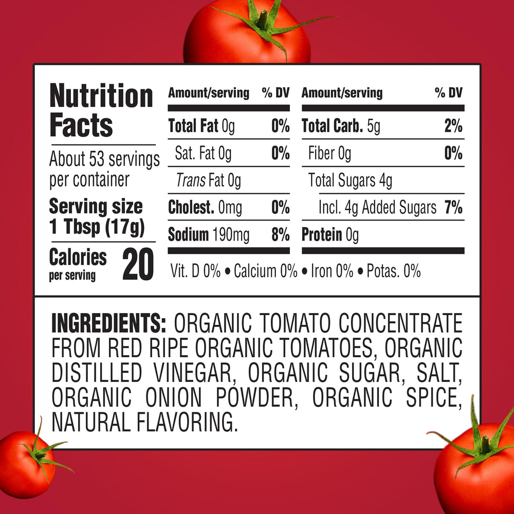 HEINZ Organic Tomato Ketchup pours smoothly for dipping