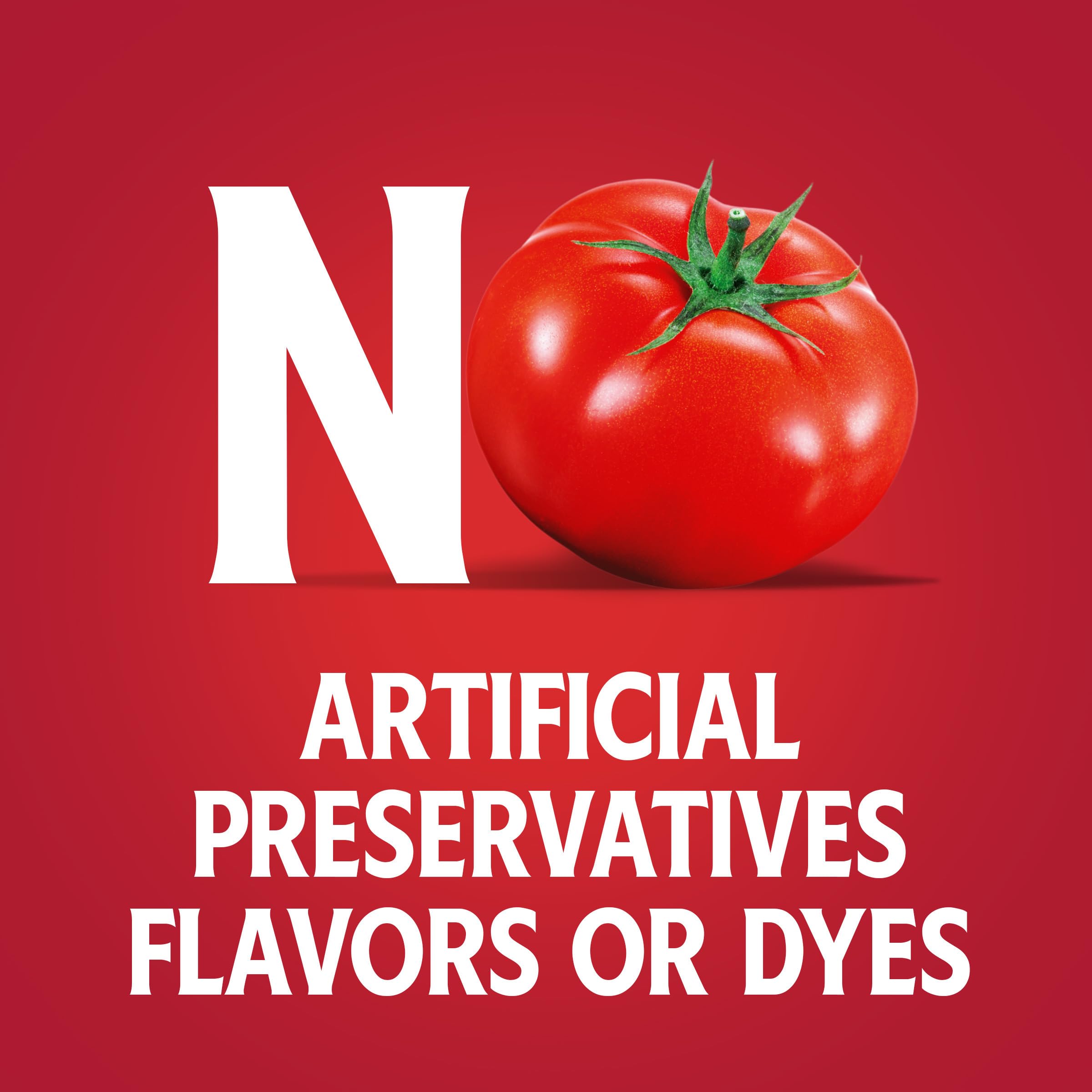 Close-up of organic tomato label on HEINZ ketchup
