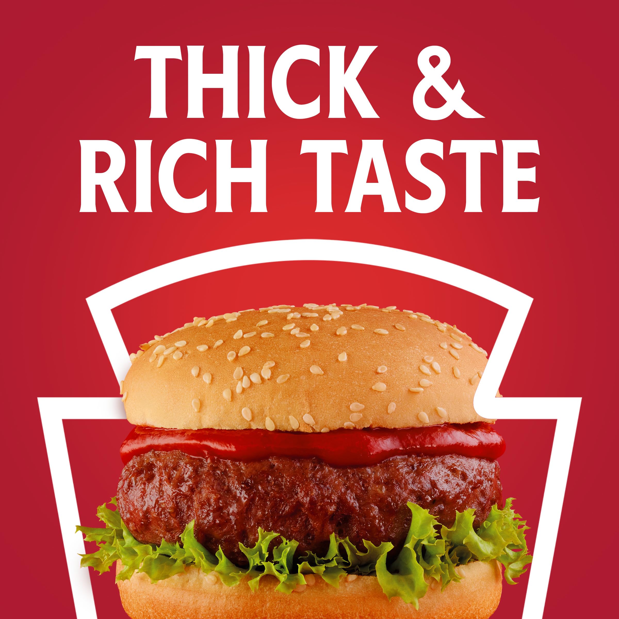Heinz ketchup enhances burgers and hot dogs at cookouts.