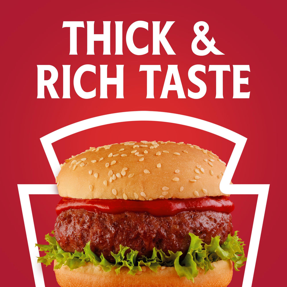Heinz ketchup enhances burgers and hot dogs at cookouts.