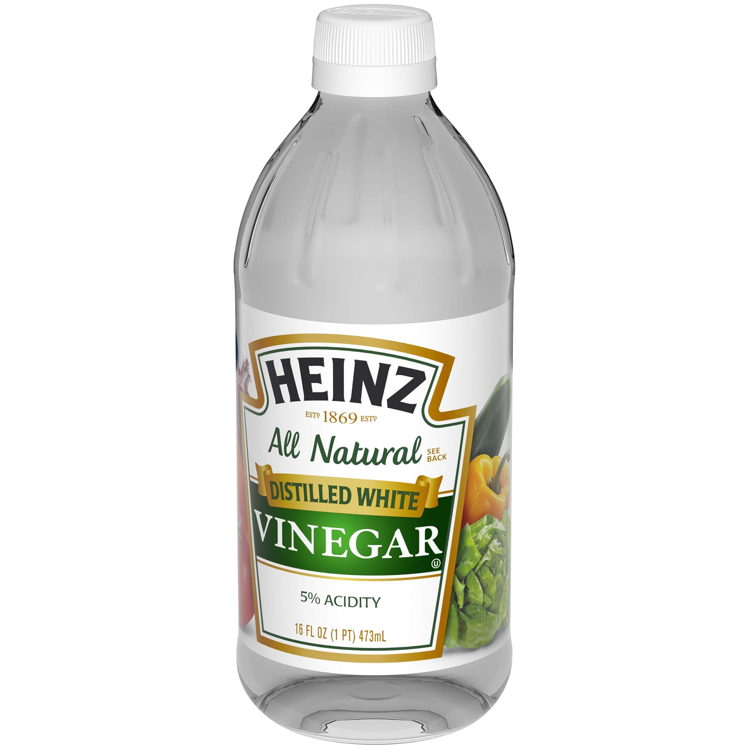 HEINZ vinegar being used to marinate or dispense in a bowl.