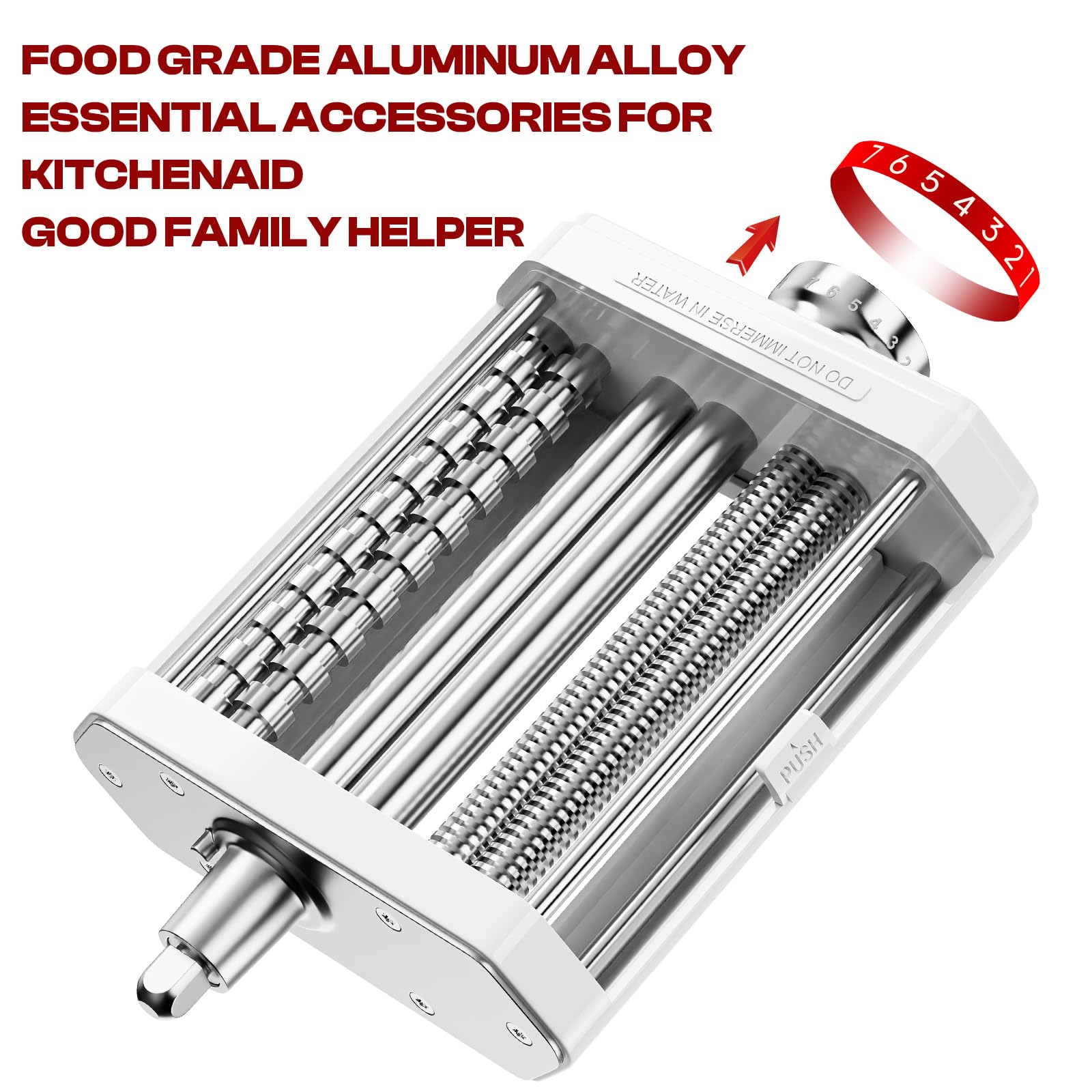 Heiolkako attachment mounted on KitchenAid power hub in use