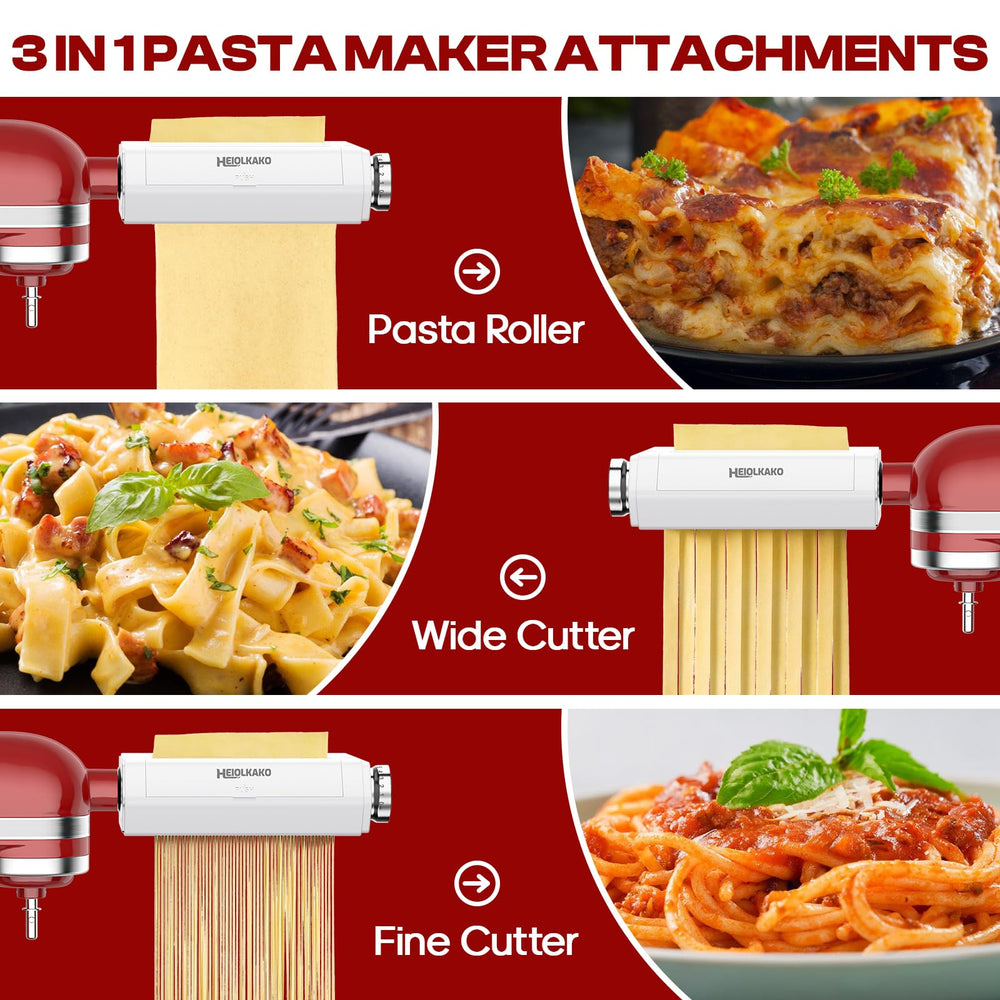 Heiolkako spaghetti cutter forms clean, uniform pasta strands