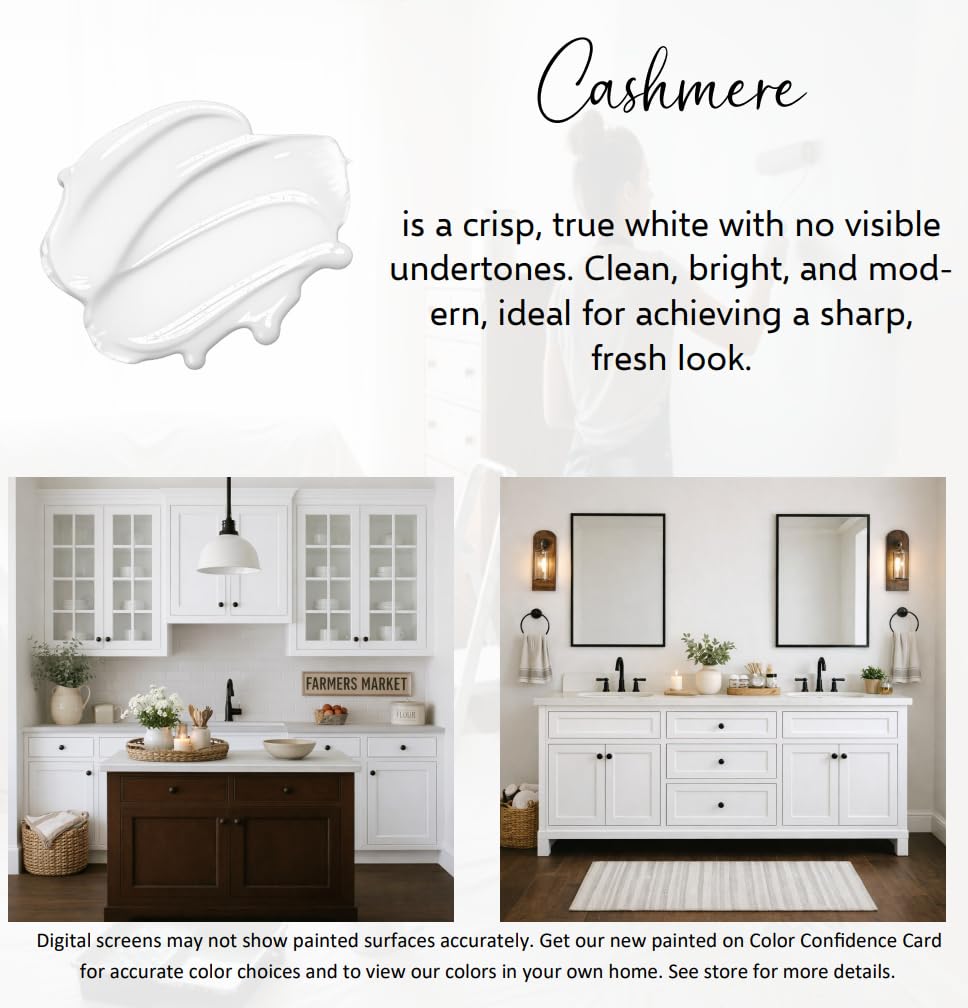 Application brush demonstrates easy coverage with Heirloom Traditions ALL-IN-ONE paint