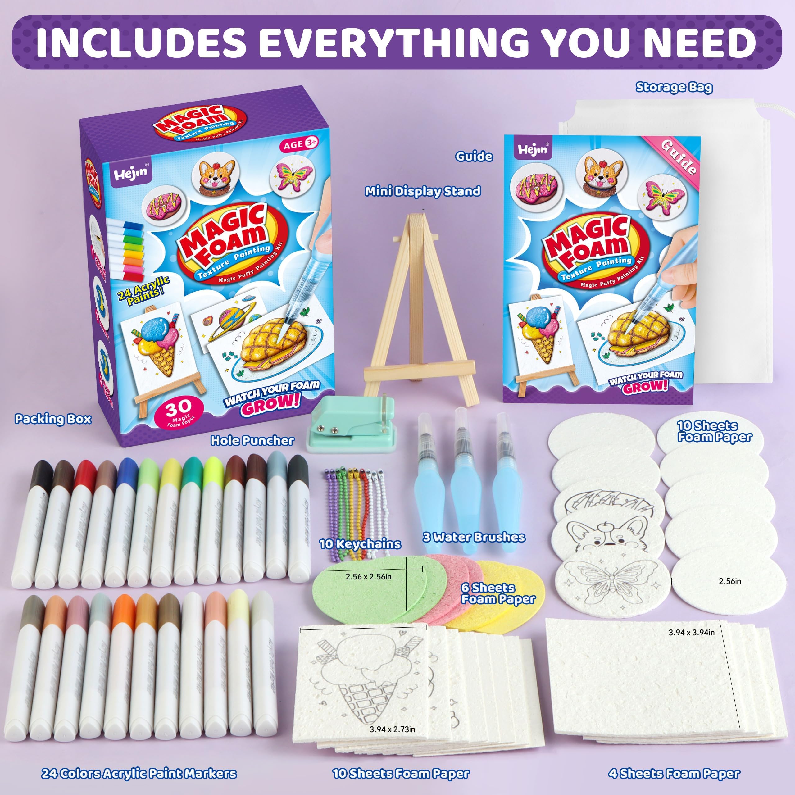 HEJIN 24-color acrylic markers for bold craft textures.