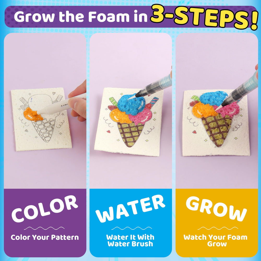 HEJIN water brushes activate colors for Puffy Paint effects.