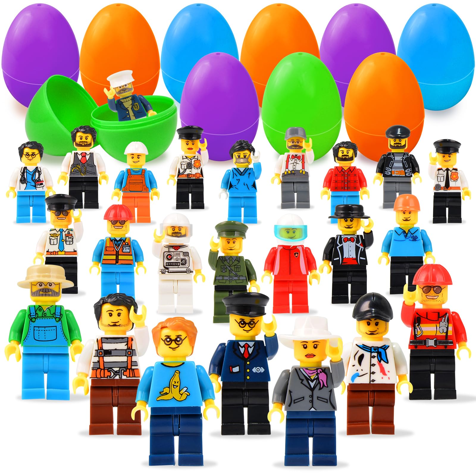 Hekaty Easter eggs 24-pcs pack shown for exciting egg hunts and play.