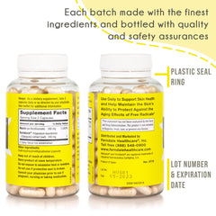 Heliocare Fernblock PLE extract close-up with 240 mg per serving indication.