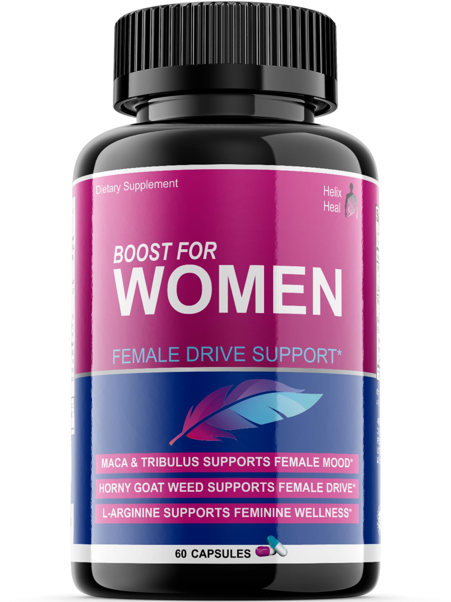 Helix Heal Libido Booster for Women bottle — supports mood and energy for daily vitality