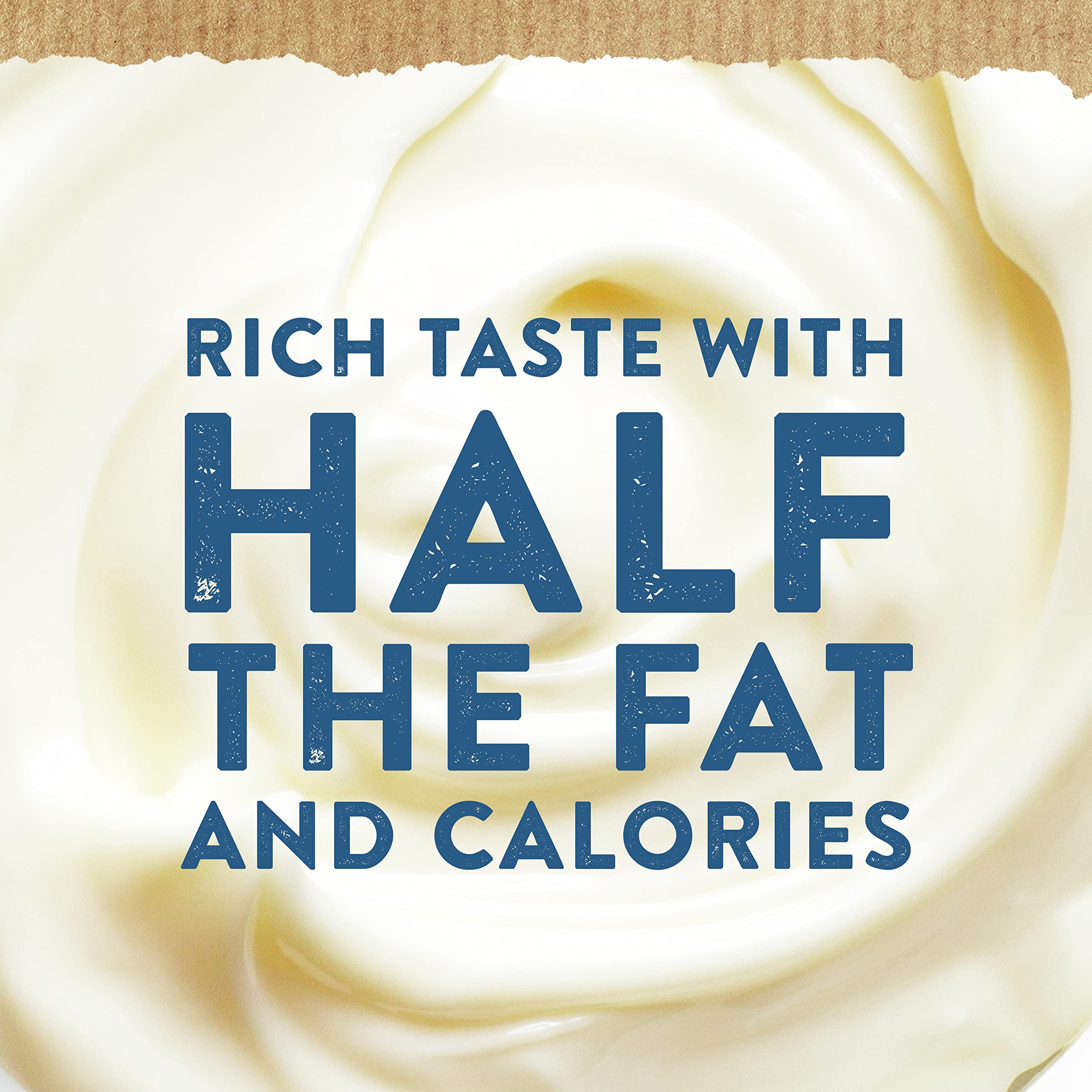Close-up of Hellmann's Light Mayonnaise cream texture