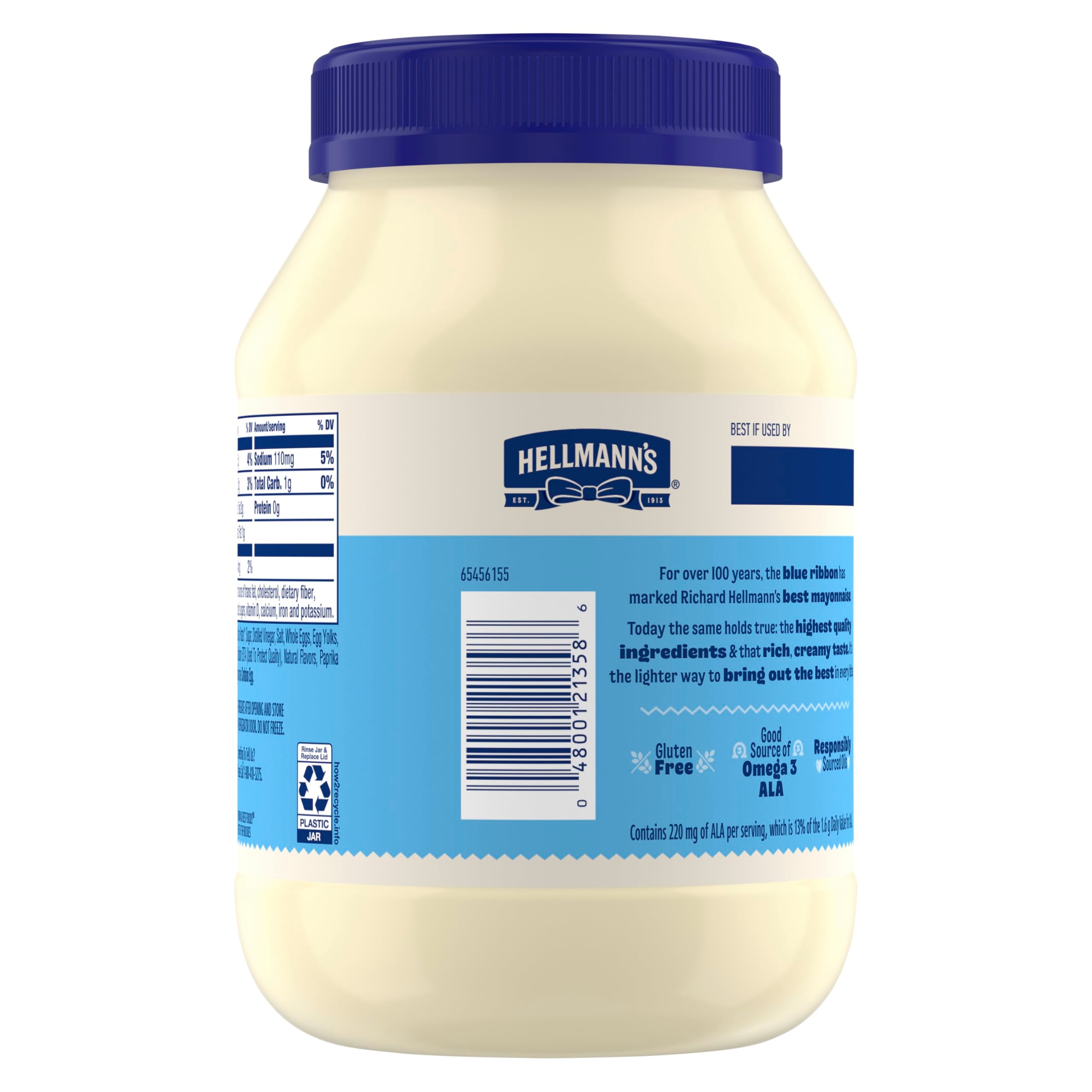Potato salad being mixed with Hellmann's Light Mayonnaise for dressing