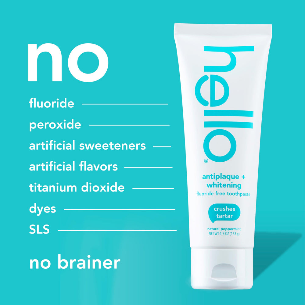 Three-tube Hello antiplaque whitening toothpaste packaging detail