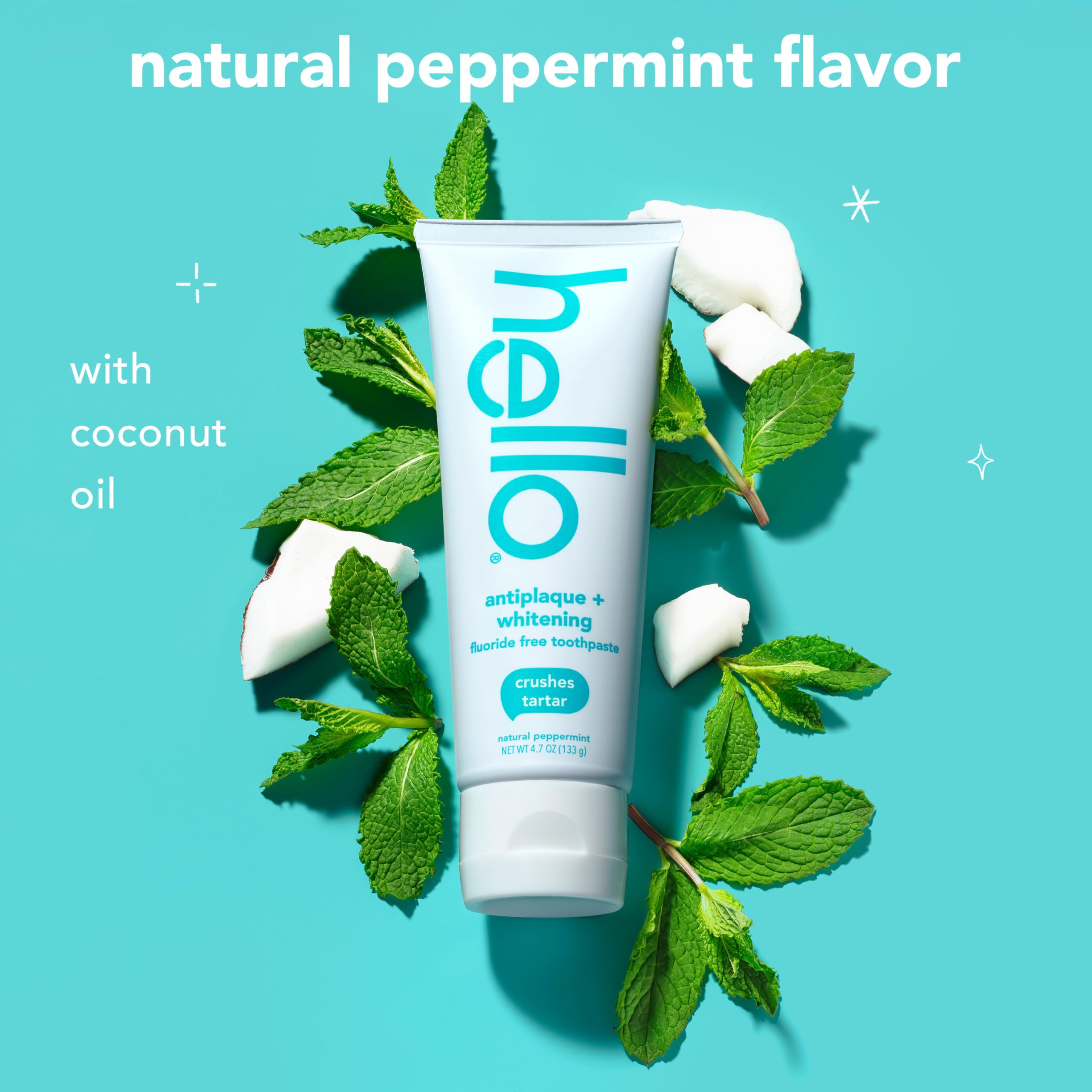 Tea tree oil ingredient detail in Hello toothpaste for clean feel