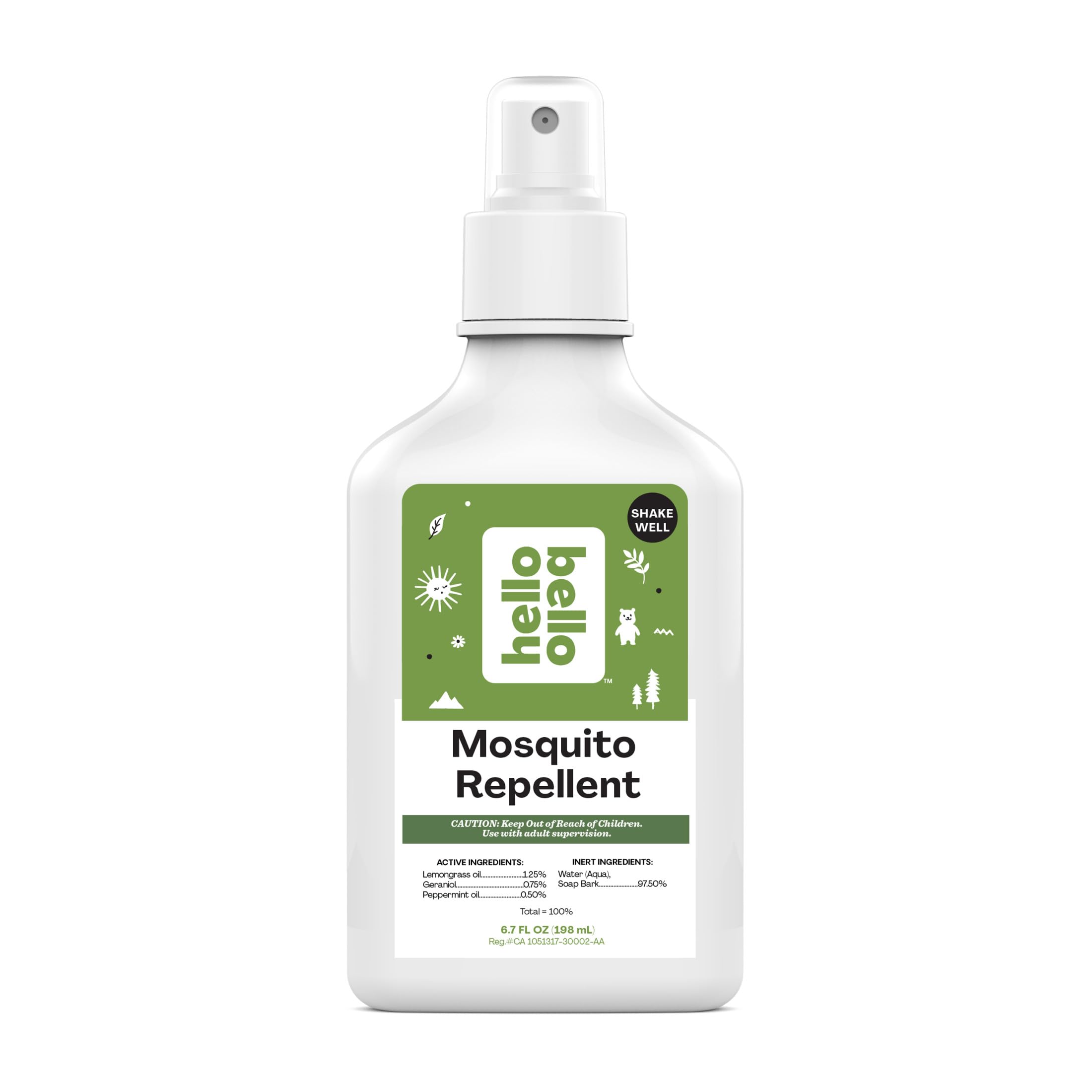 Hello Bello Mosquito Repellent Spritz bottle front protects family outdoors