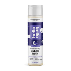 Hello Bello Nighttime Bubble Bath bottle front promotes a gentle bedtime routine for babies