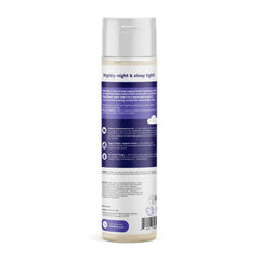 Hello Bello Nighttime Bubble Bath label closeup highlights calendula and avocado for sensitive skin