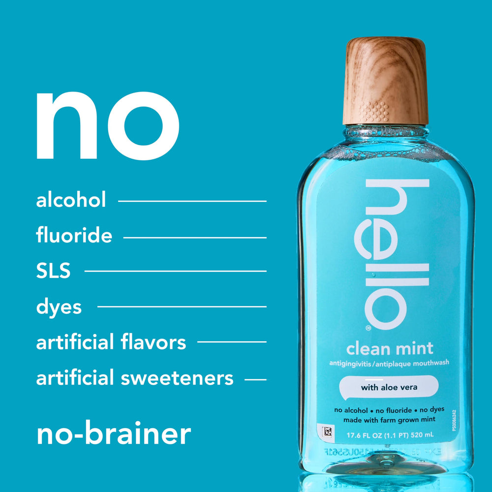 Hello bundle packaging shows two toothpastes and one mouthwash