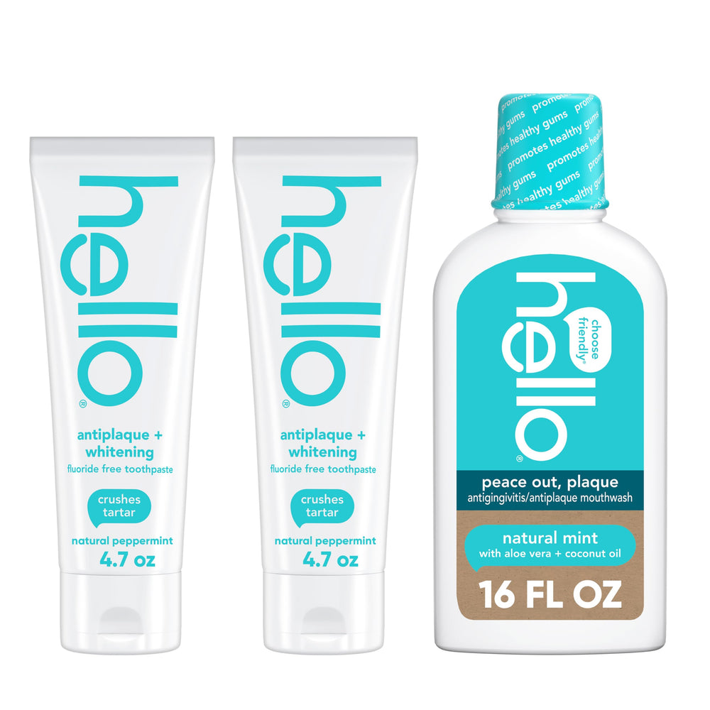 Complete Hello care pack ready for travel and daily use.