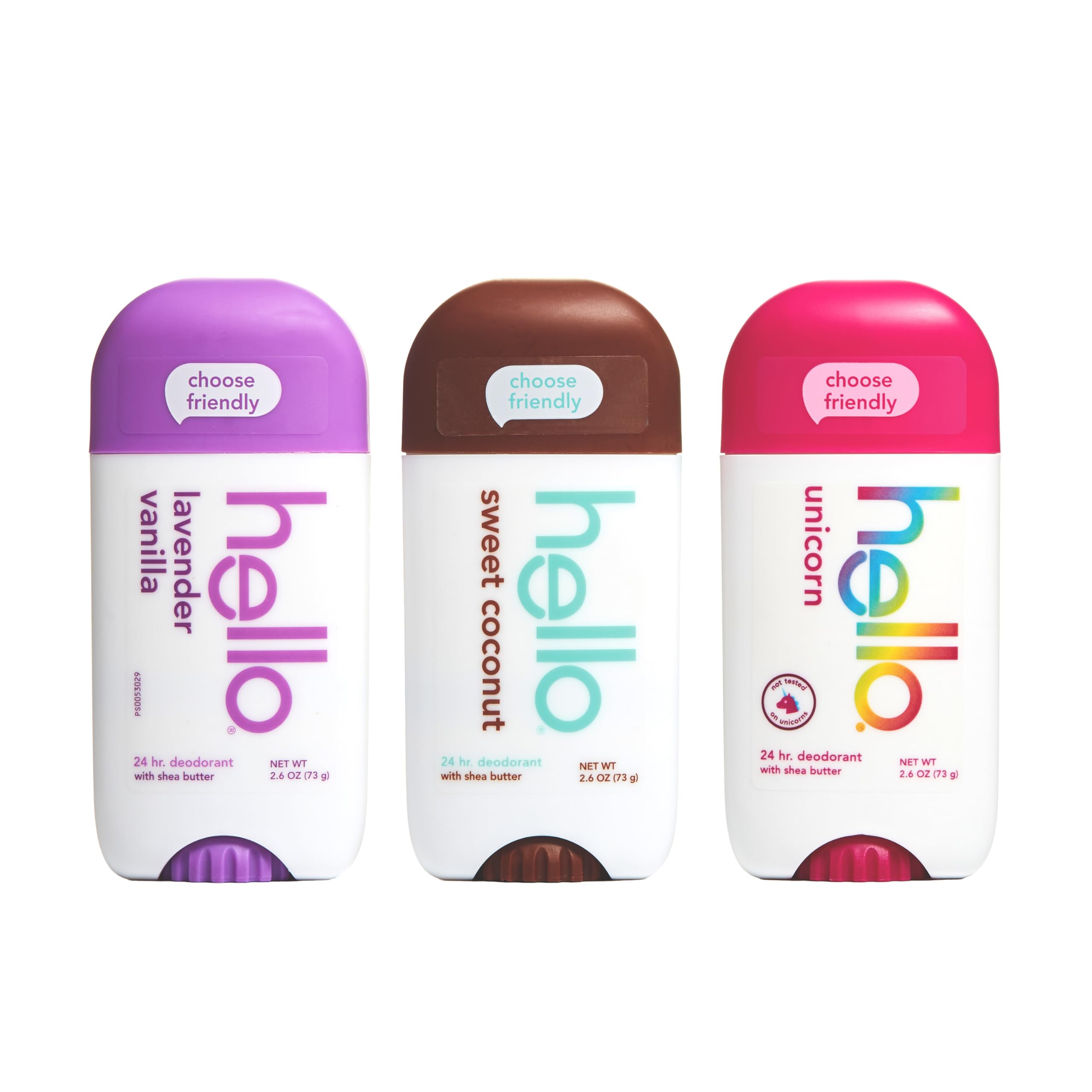 Hello dermatologist-tested label signals skin-friendly formula.