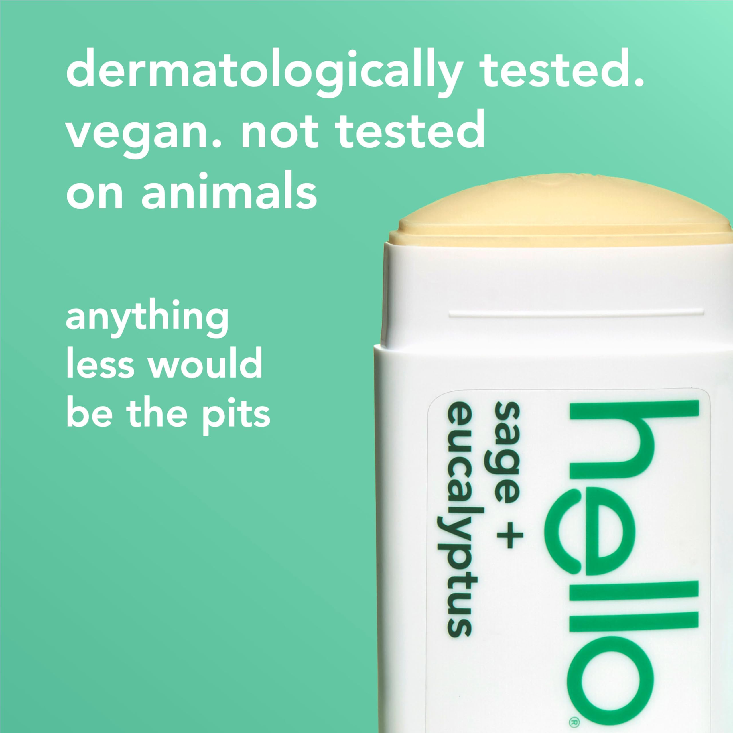Hello deodorant shea butter application; smooth glide and skin-friendly formula.