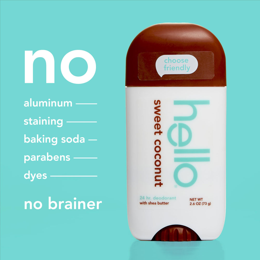 Hello variety-pack back image highlighting aluminum-free, dye-free formula.