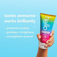 Hello Kids fluoride toothpaste variety pack Unicorn Sparkle bubble gum tube for playful brushing.