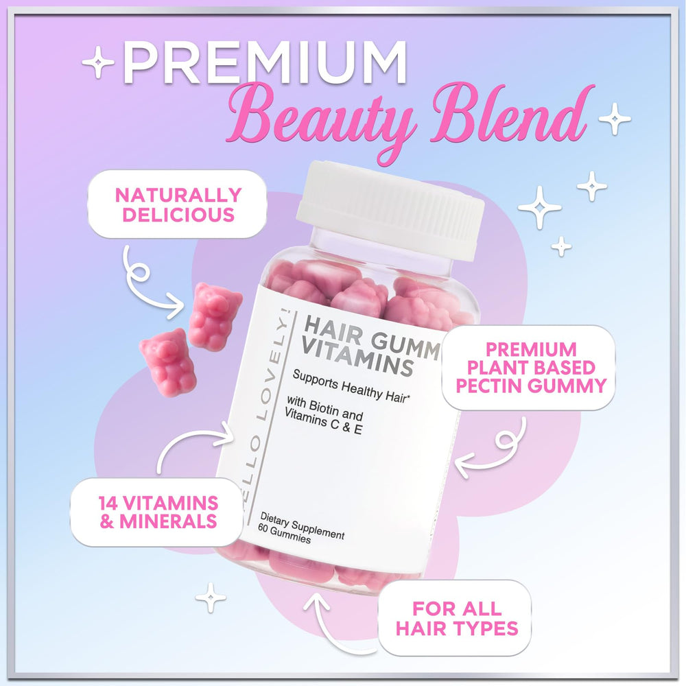 Hello Lovely ingredients label shows essential vitamins and minerals.