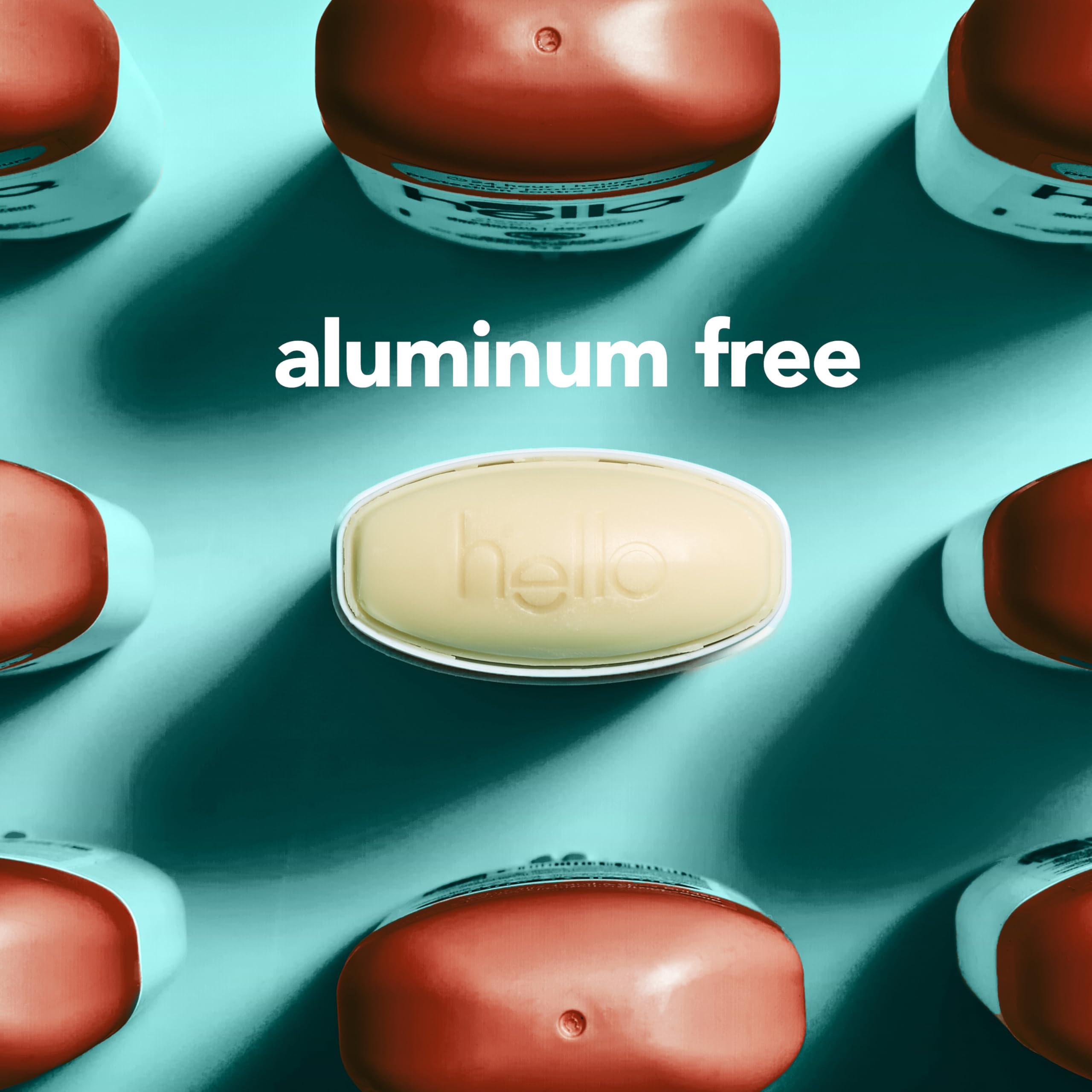 Packaging of Hello Sweet Coconut deodorant, compact 2-pack for travel.
