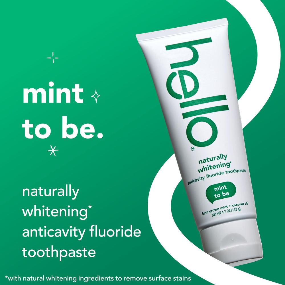 Hello three-tube mint pack on a display shows packaging convenience.