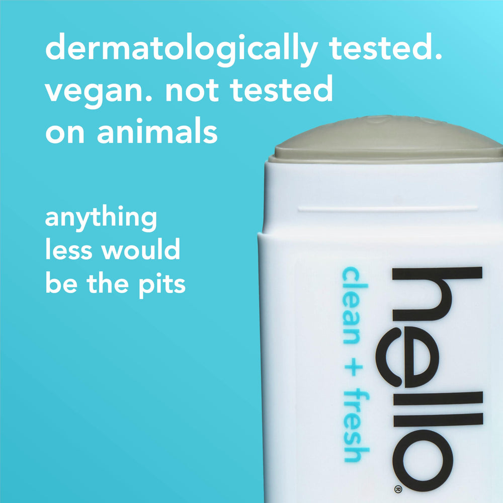 hello Vegan dermatologically tested badge highlights ethical, gentle care