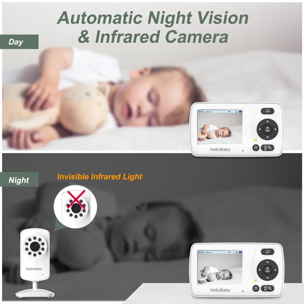 HelloBaby HB30 VOX mode activates screen on baby cries