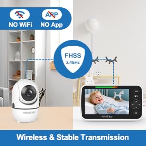 HelloBaby HB6550 no-wifi FHSS with encryption protects your feed