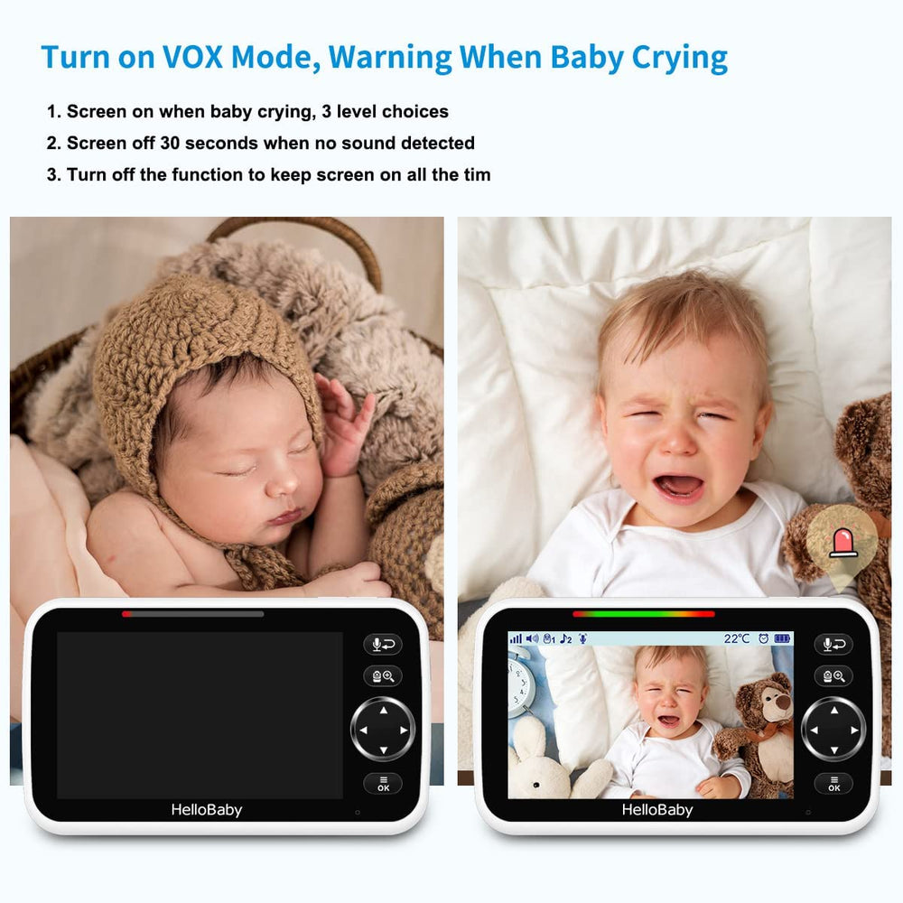 HelloBaby HB6550 two-way audio for real-time parent-child talk