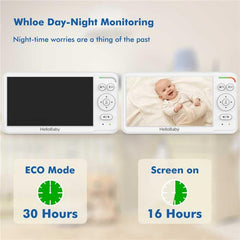 HelloBaby HB6560-2 infrared night vision shows baby in low light