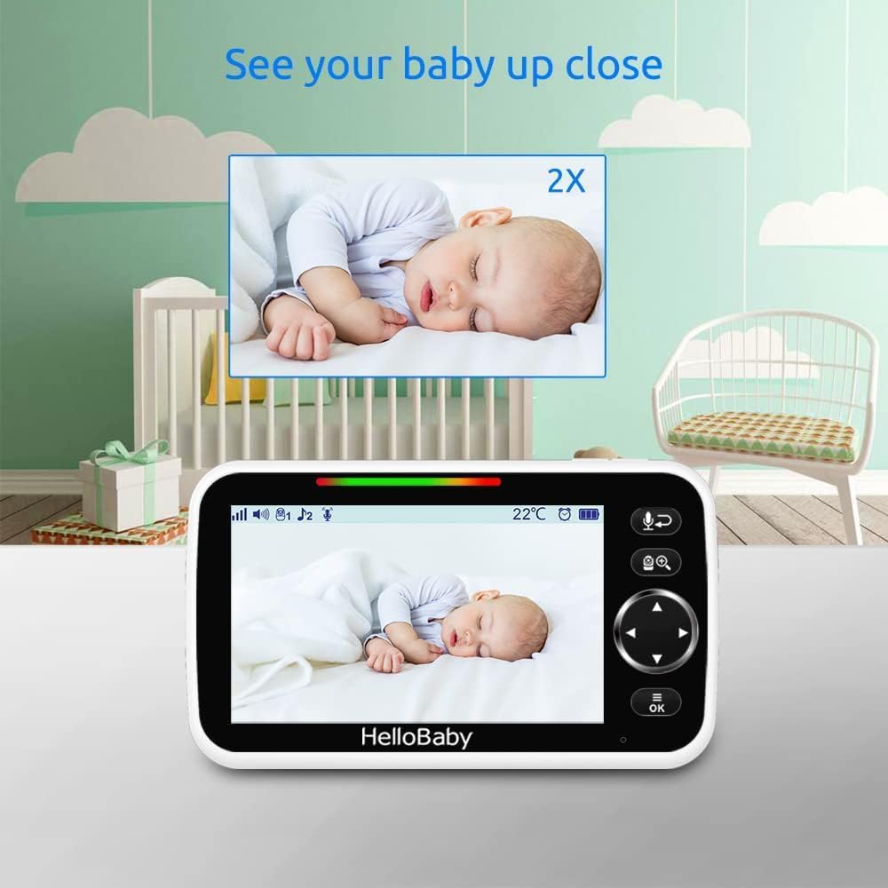 HelloBaby Upgrade infrared night vision provides clear views in low light