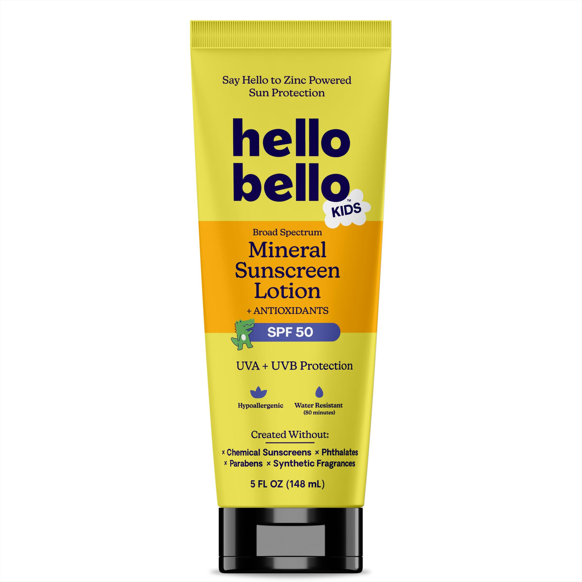 Hello Bello Kids Mineral Sunscreen bottle close-up for everyday mineral protection