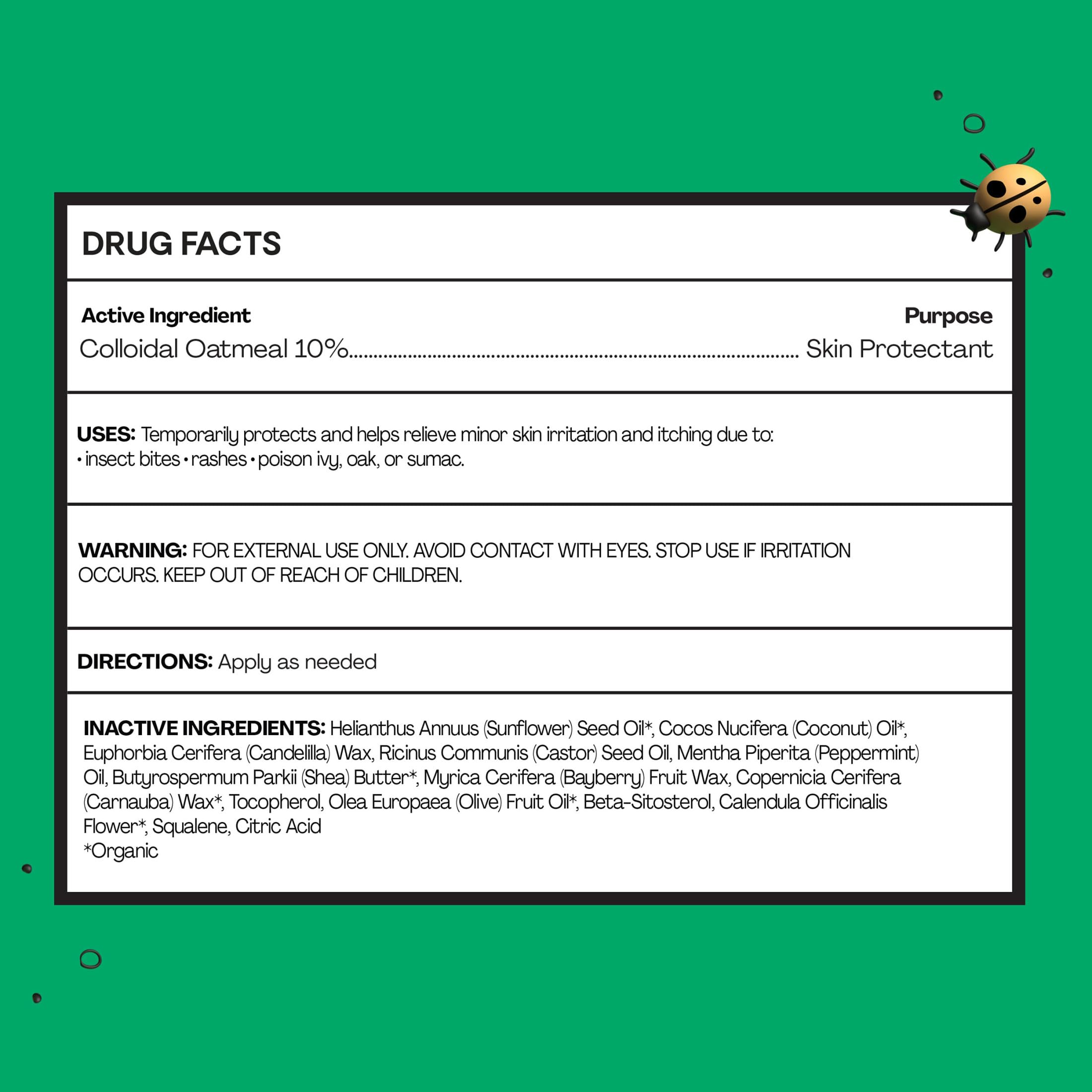 Hello Bello skin-protectant ingredients graphic shows colloidal oatmeal benefits
