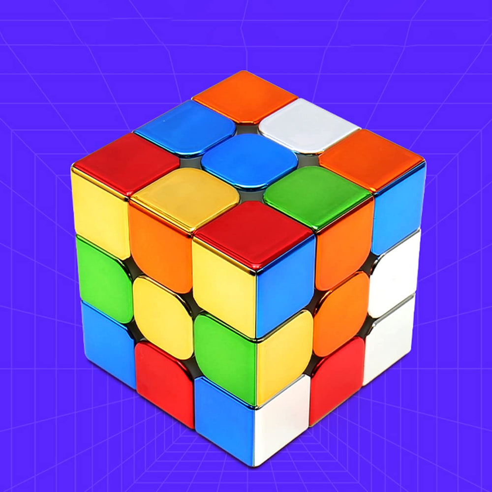 HELLOCUBE Cyclone Boys 3x3 on desk mirror surface ideal for decor and focus sessions.