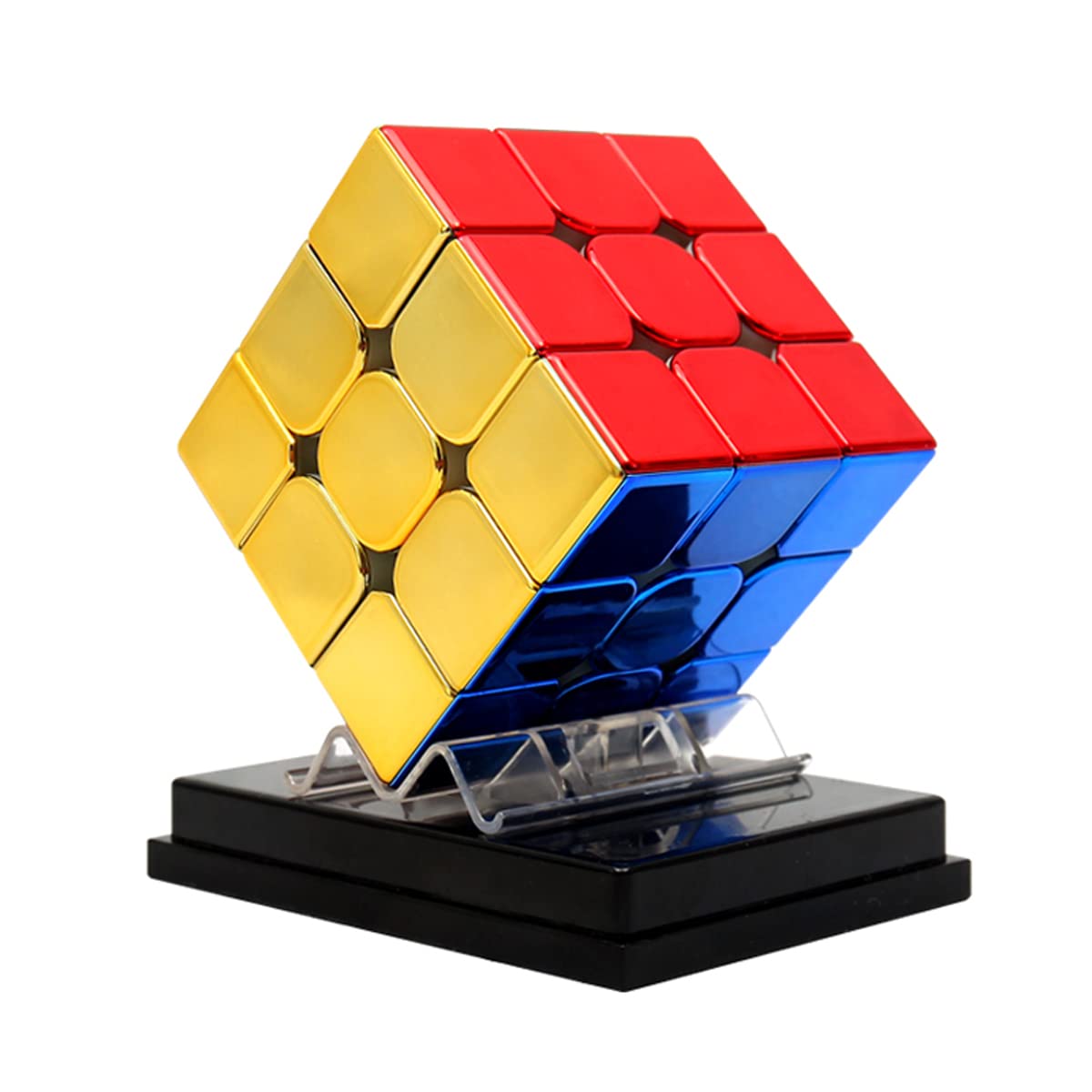 HELLOCUBE Cyclone Boys 3x3 with magnetic reflective mirror surface for stylish desk decor.
