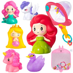 Hely Cancy 8pcs bath toys in colorful collection for engaging bath time play