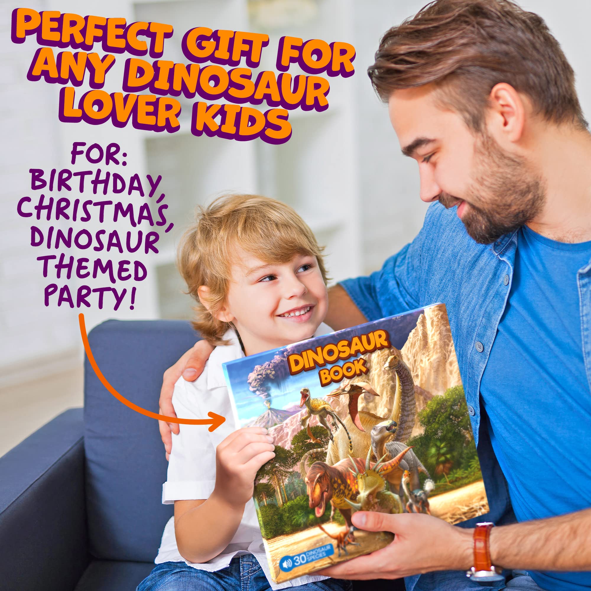 Hemalleon dinosaur book durable board pages withstand active toddler use.