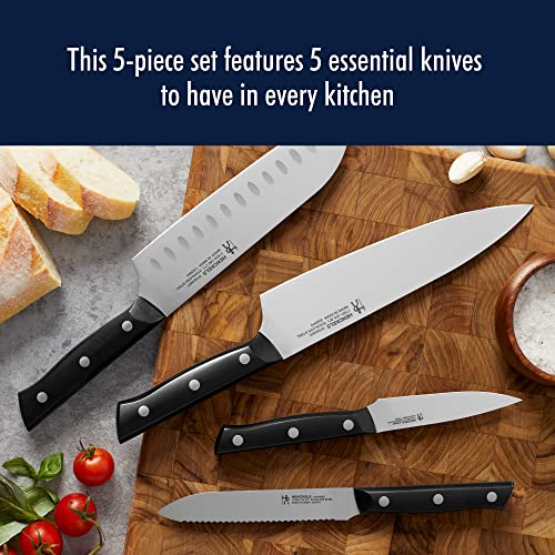 HENCKELS Dynamic 4-inch paring knife handle ergonomic view for comfortable prep.