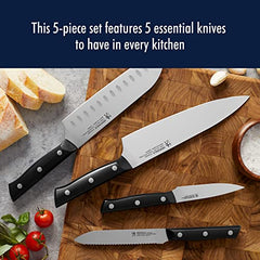 HENCKELS Dynamic 4-inch paring knife handle ergonomic view for comfortable prep.