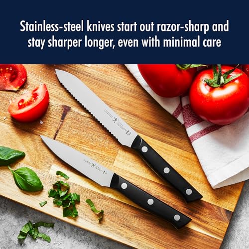 HENCKELS Dynamic 8-inch bread knife cleanly slices bread without crushing.