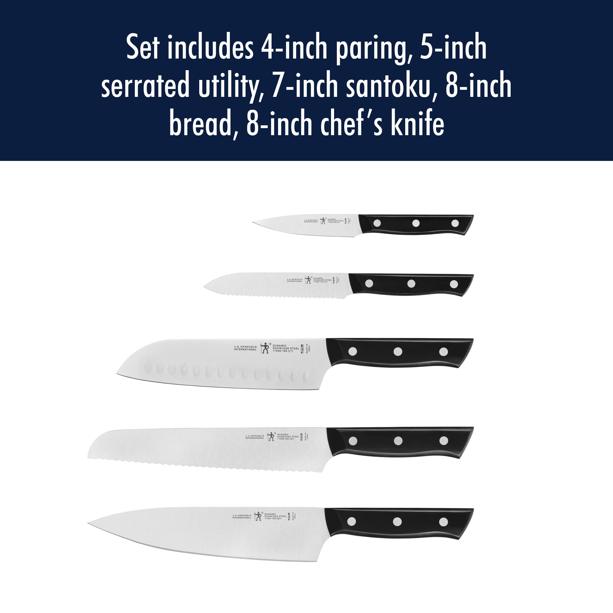 HENCKELS Dynamic stain- and rust-free blade shine.